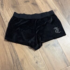Juicy Couture Black Velvet Athletic Shorts